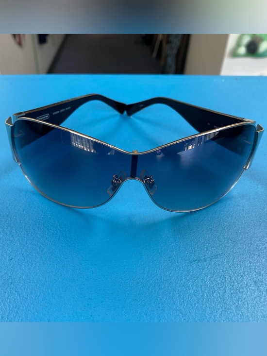 Coach Accessories - Coach Women’s Blue Gradient Shield Sunglasses with Gold Trim
